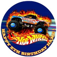  HOT WHEELS  edible Cake decoration  toppers Icing Sheet 