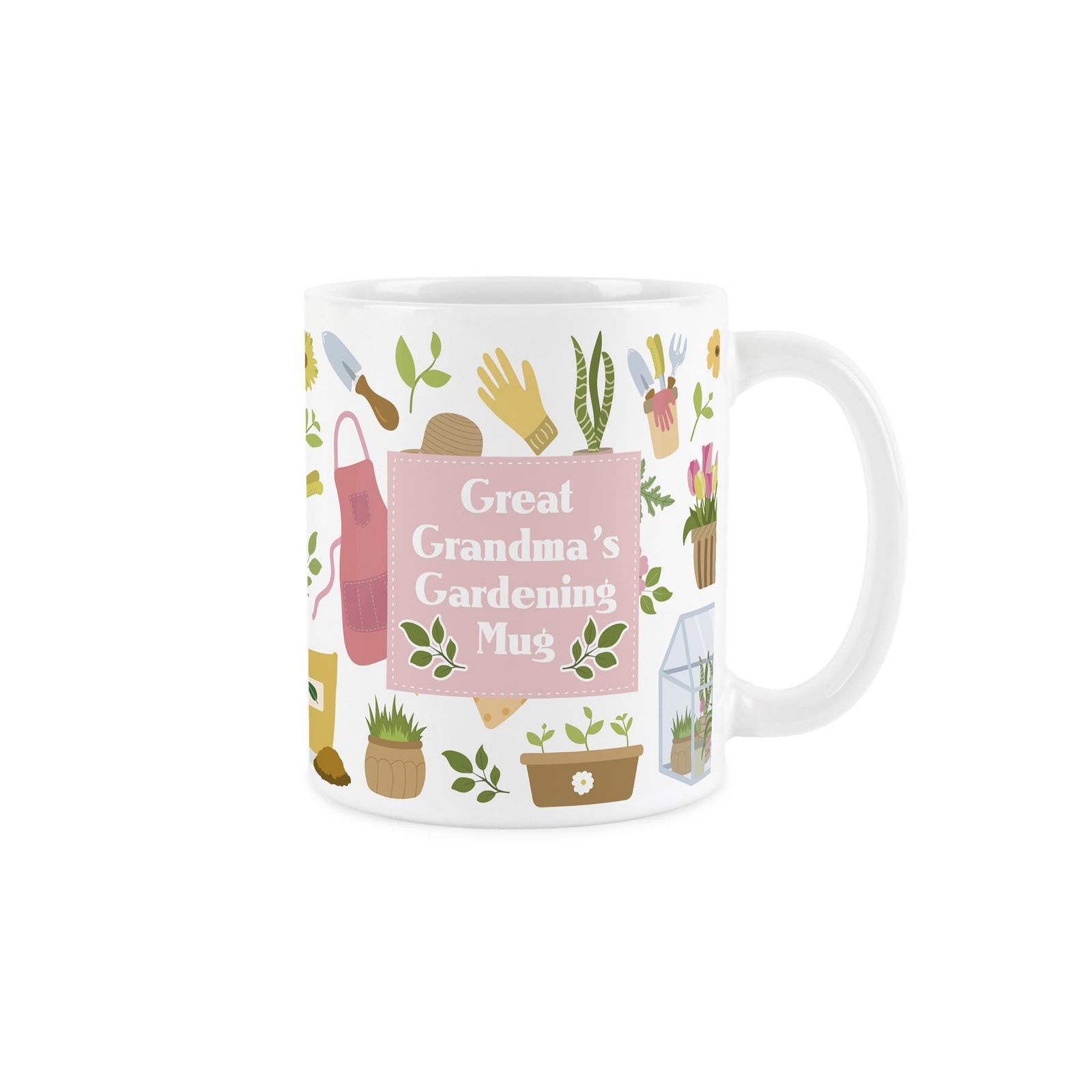 Great Grandma's Gardening Mug - Pink Tulips Tea/Coffee Ceramic Cup Gift