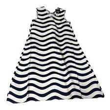 2024 UNIQLO Marimekko Graphic V-neck flared dress (sleeveless) Cotton Navy JAPAN