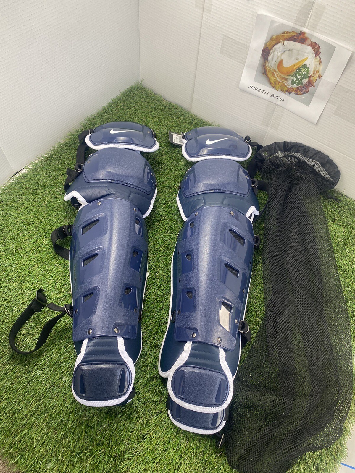 Nike Vapor Leg Guards 17" Catchers Adult Unisex Navy Blue Matte PBP512