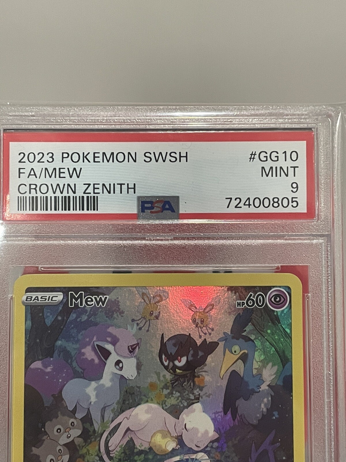 PSA 9 Mint 2023 Pokemon Crown Zenith Mew Full Art GG10/GG70 eBay