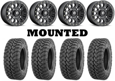 Kit 4 Quadboss QBT846 30x10-15 on Fuel Vector Beadlock Matte Black D920 FXT