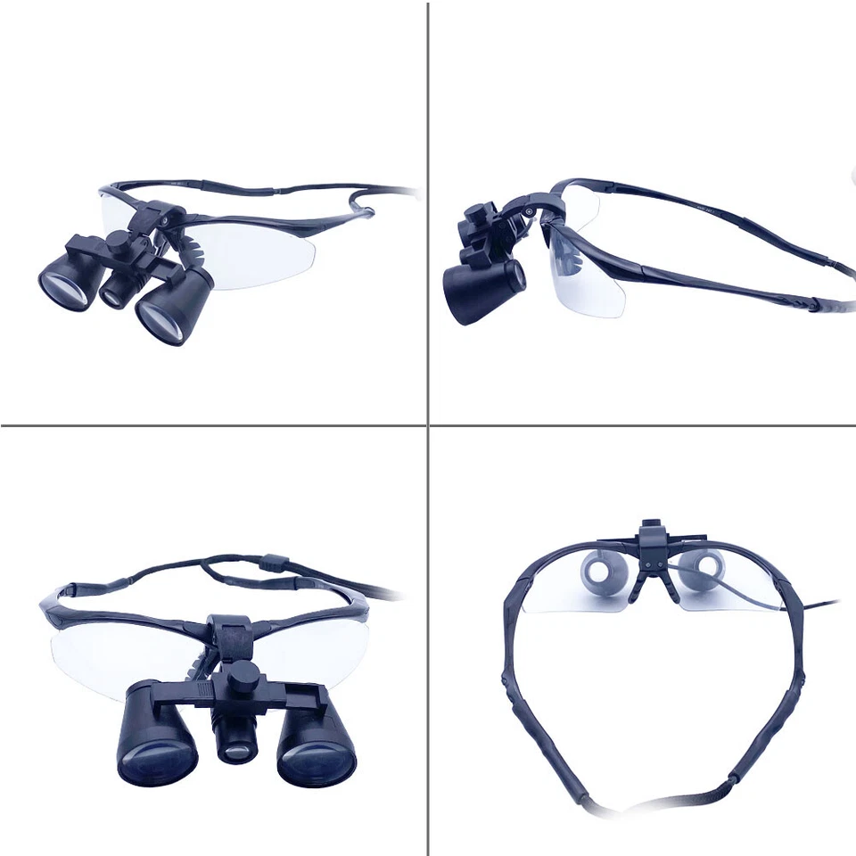 Lupas dentais 2,5X 340/420/500mm distância de trabalho lupa farol 3W - Imagem 2 de 4