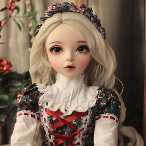 Full Set 60cm BJD Doll 1/3 Ball Jointed Girls With Changeable Eyes Wig Clothes 