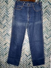 VINTAGE MENS MADE IN THE USA CALVIN KLEIN MEDIUM WASH STRAIGHT LEG JEANS 34X31