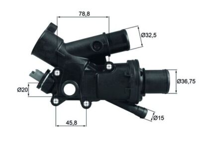 MAHLE TH 43 83 Thermostat, Kühlmittel für CITROËN,DS,FIAT,FORD,PEUGEOT,TOYOTA,VO