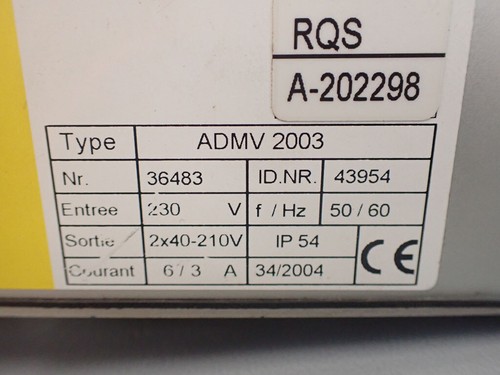 ADMV2003 - ADMV - ADMV 2003 / 43954 Vibrating Bowl Module Used - Picture 3 of 3