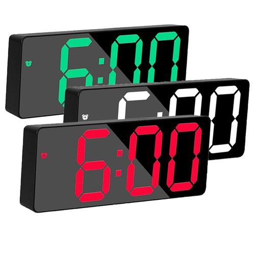 LED Digital Clock Mirror Display Snooze Alarm Temperature Time Table Desk Decor~ - Picture 22 of 23