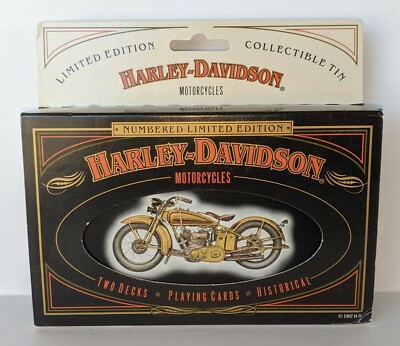 Historical Harley Davidson Numbered Limited Edition Playing Cards 2 Decks  in Tin | eBay