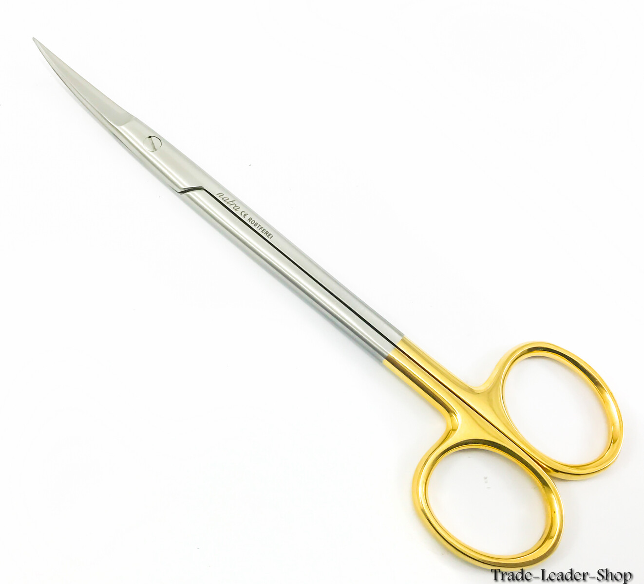 NATRA Kelly Curved Scissors - 16cm / 6.5" TC Pointed Surgical Scissors For Dental & Medical Use
