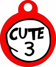 Cute Custom Personalized Pet ID tag for Dog and Cat Collars ROUND Tags CUTE 3
