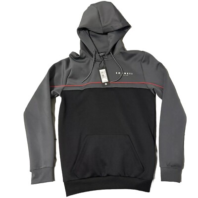 SONNETI LONDON Hoodie Men's Small black grey 1/4 zip pullover | eBay