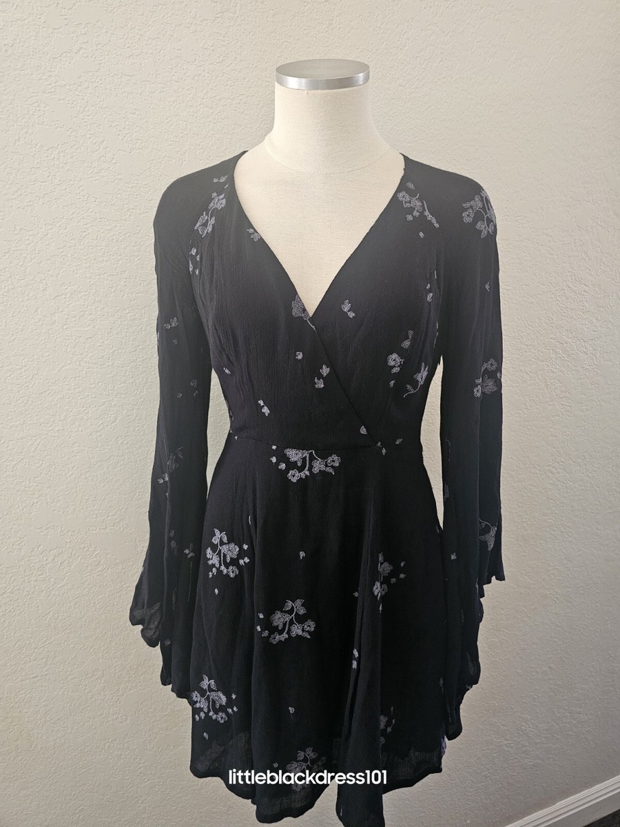 free people black embroidered dress Free People Mesh Embroidered Dress (XS) main image 0