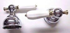 Delta H612CB Roman Faucet Handles Porcelain Lever Shiny Chrome Brass 2 Large