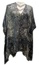 Petanu By Pashma Anthropologie Womens Blues 1-Size Cardigan Scarf Shaw Wrap