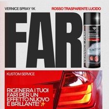 Vernice oscuramento Fari Spray oscurante auto moto tuning Fanali rosso per Fiat,