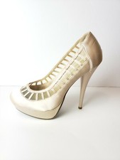 Herstyle Women  s Wedding satin Shoes Bridal Heels Size US 8.5