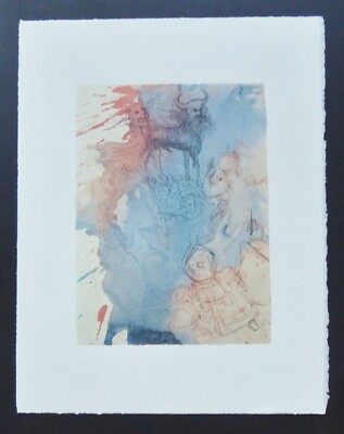 Salvador Dali Cherub Super Limen Domus Biblia Sacra Hand Nummeriert Litho Kunst