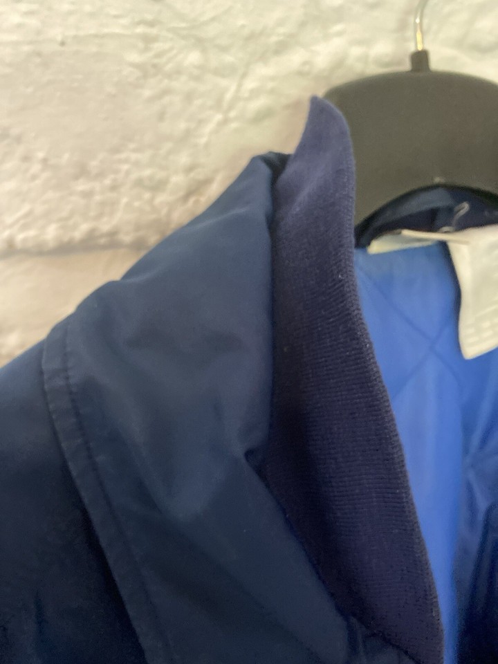 Retro Nike Coat Y2K Vibes White Label Size L Big Logo Poppers 90’s eBay