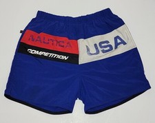 Vintage Nautica Competition USA Men  s Size M Swim Trunks Shorts Swimming 90s Y2K