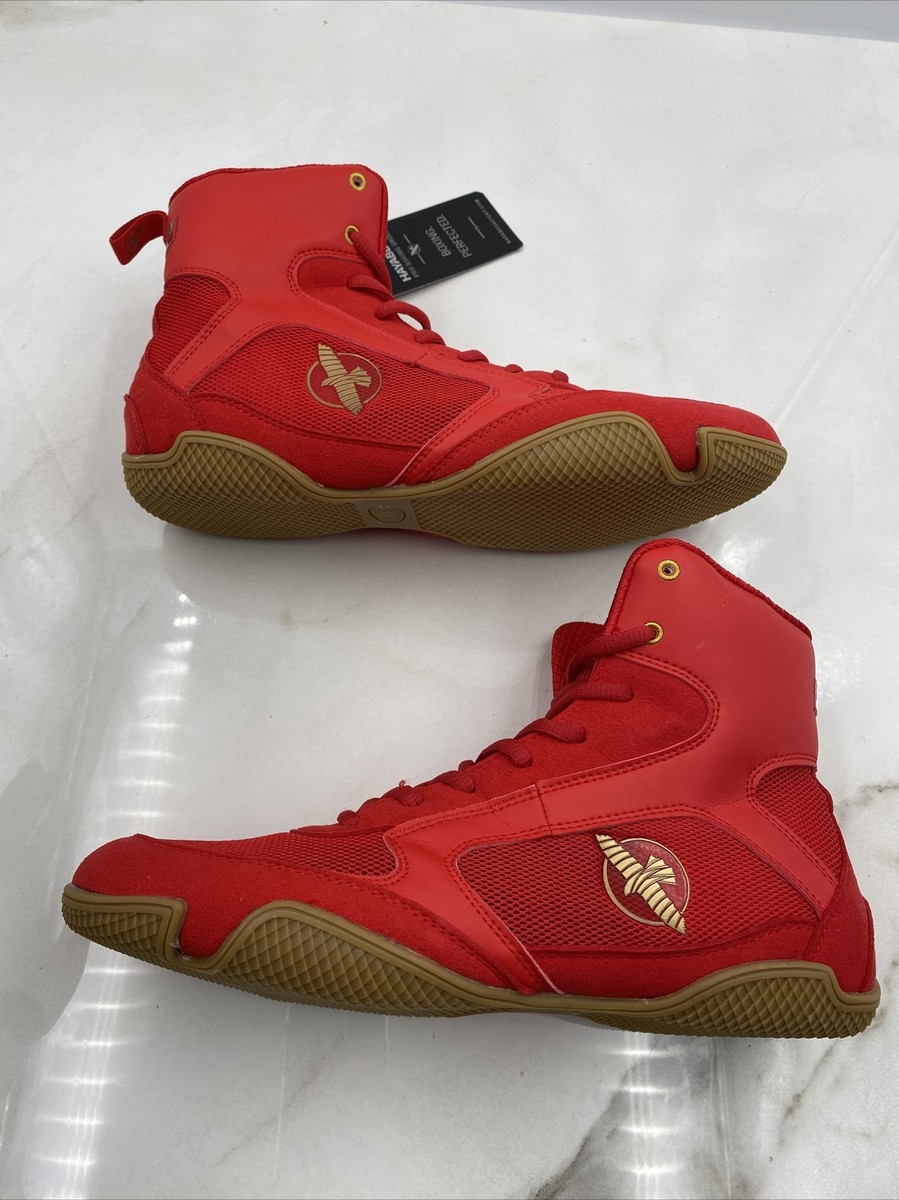 Hayabusa Shoes Men Sz 9 Pro Boxing Shoe Red & Gold Hayabusa Pro Boxing Shoes | Best Boxing & Training Shoes main image 4