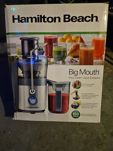 Hamilton Beach Big Mouth 2 Speed Stainless Steel Juice Extractor New 67850