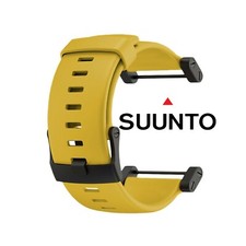 New 24mm SUUNTO Core Rubber Strap Lemon Yellow Diver Watch Band PVD Adapter Set