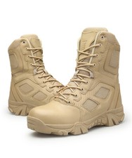 Stivali da lavoro uomo esercito tattici pelle combattimento caccia militare deserto scarpe