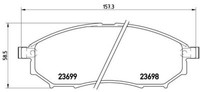 Brembo P 56 058 Bremsbelagsatz, Scheibenbremse FüR Infiniti