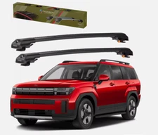 For Hyundai Santa Fe 2024-25 Roof Racks Cross Bars Black-Gray Anti-Theft System