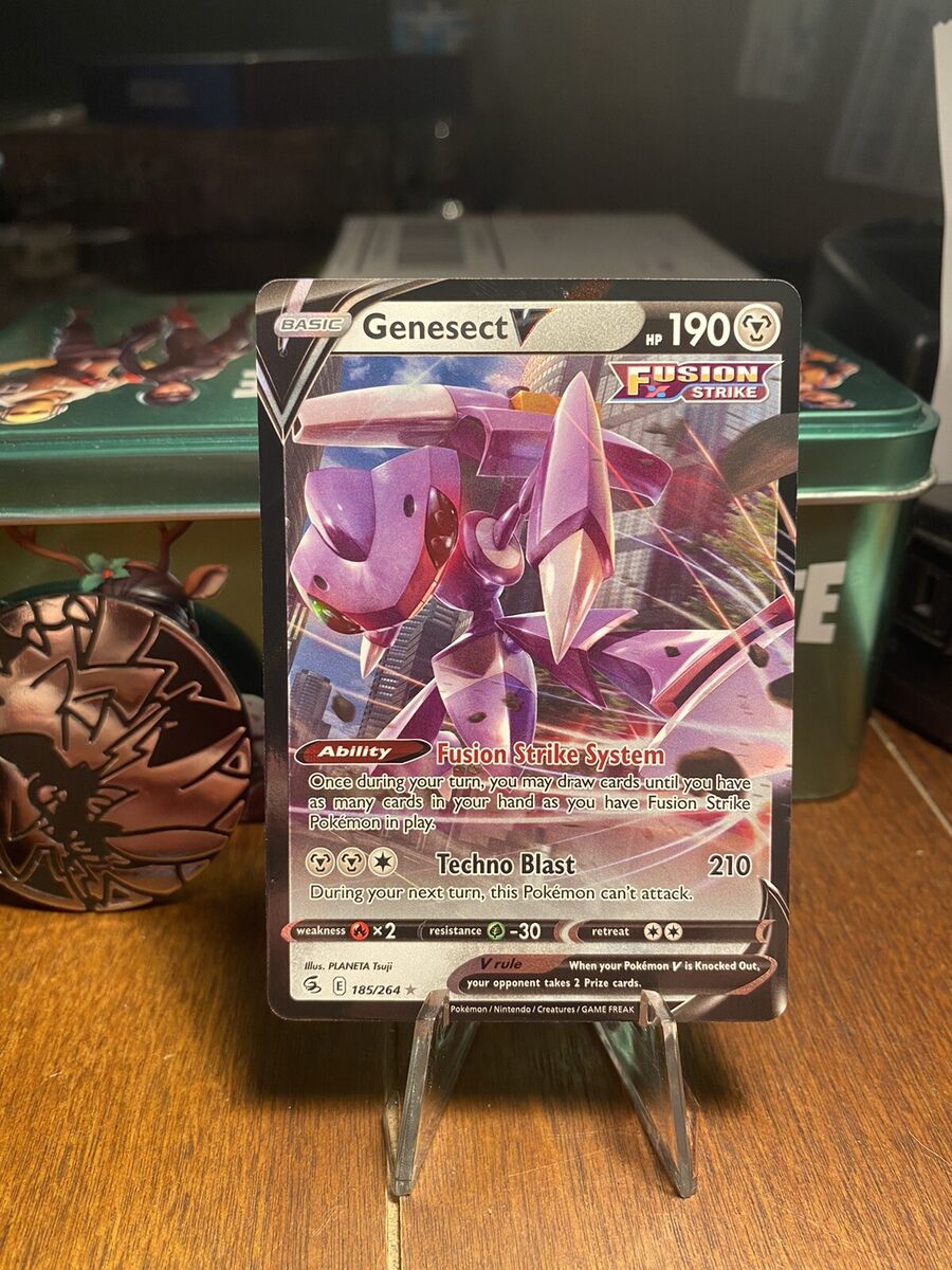 Genesect V Ultra Rare Holo Pokemon Card Fusion Strike 185/264