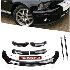 Front Bumper Lip Spoiler Splitter Glossy Black For Ford 05-09 Mustang Body Kit S