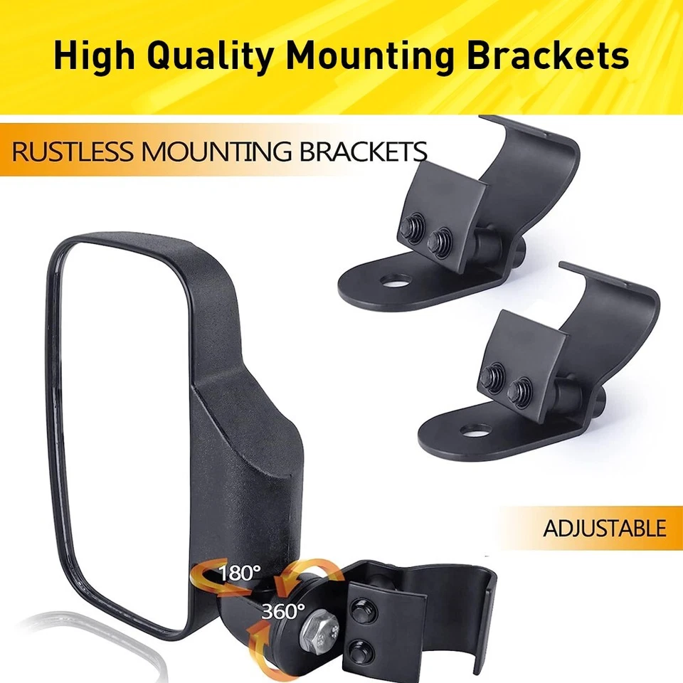 Espejos retrovisores laterales UTV mejorados para Polaris Ranger 570 XP 900 1000/General Foto 4 de 4