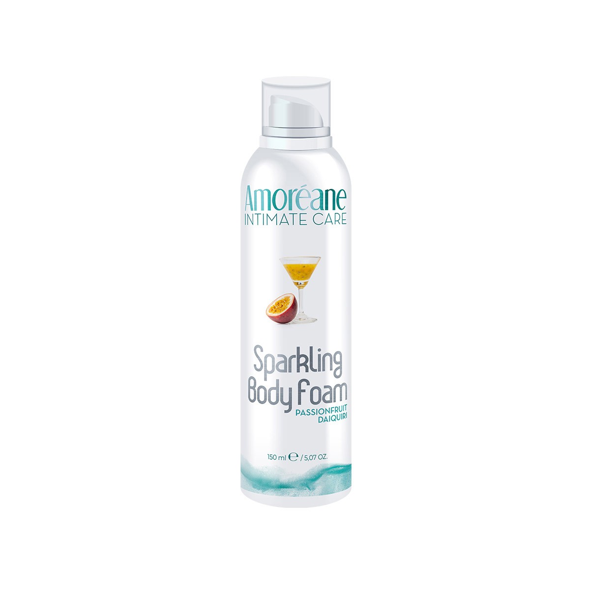 Mousse massage crépitante Daiquiri Passion AMOREANE MED de 150ml pour le corps