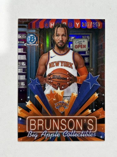 Jalen Brunson [Purple Refractor] #HS-11 2025 Bowman Hobby Stars card