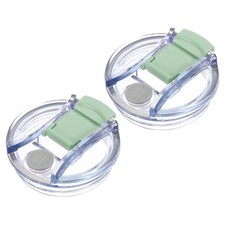2Pcs Tumbler Replacement Lids 40oz Flip Spill Stopper Straw Cup Lid Green