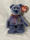 RARE VINTAGE TY BEANIE BABY "PERIWINKLE THE BEAR" 2000 RETIRED