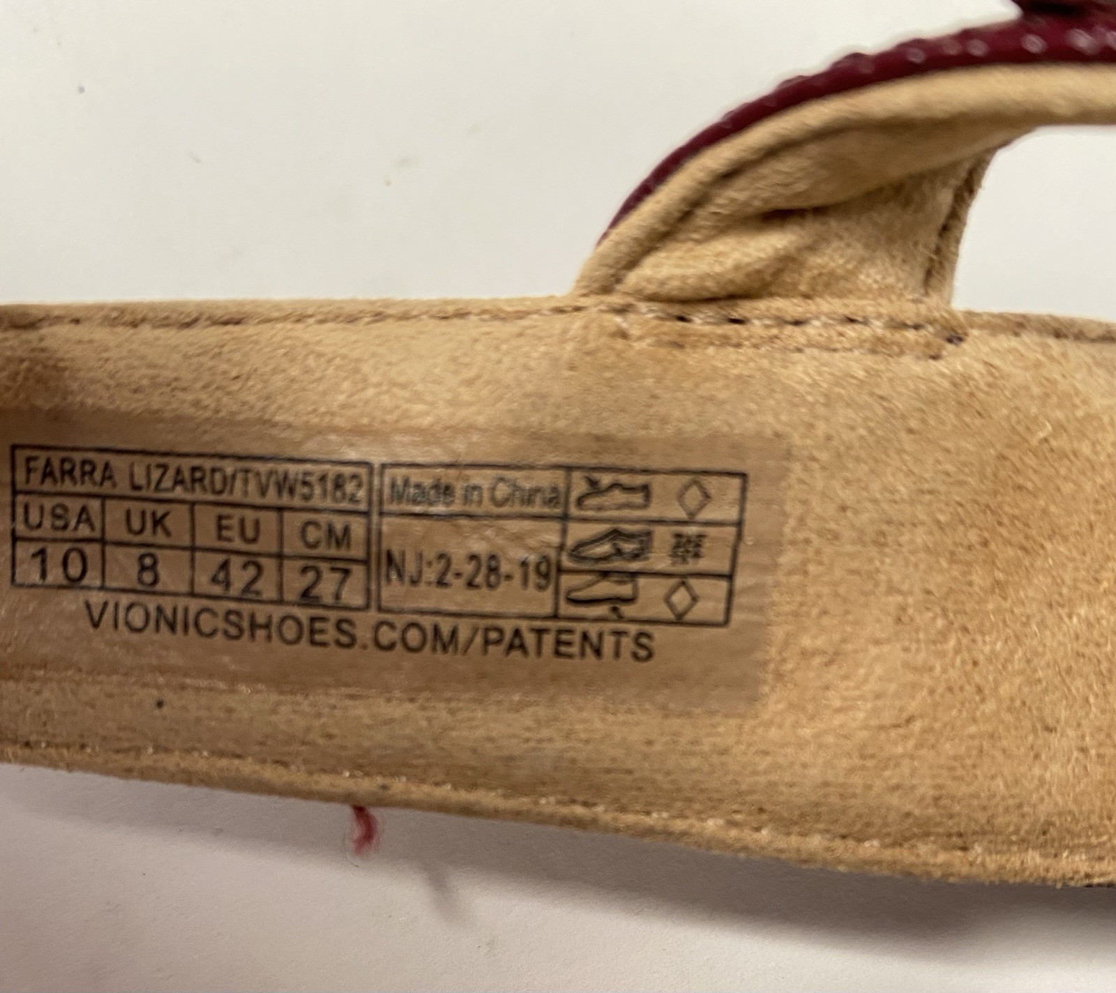 Vionic  Burgundy Adjustable Arch Support Comfort … - image 8