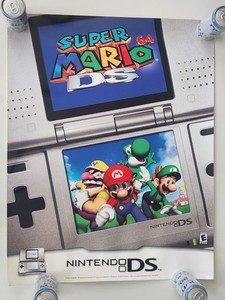 2004 Super Mario 64 Nintendo DS Store Display Promo Poster 28x22