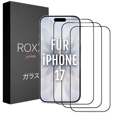 ROXX NEO Japanisches 9H 3D Glas (3 Stück) | iPhone 17 | Komplette Abdeckung