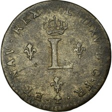 [#30546] Coin, France, Louis XV, Double sol (2 sous) en billon, 2 Sols, 1740, Tr