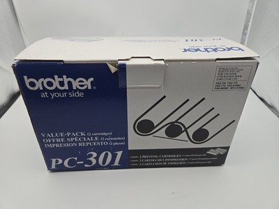 (1) New Brother PC-301 Pack Toner Cartridge Genuine Original OEM PC301 Fax MFC