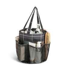 Mesh Shower Caddy Portable, Bathroom Caddy Organizer for Checkered Black Grey