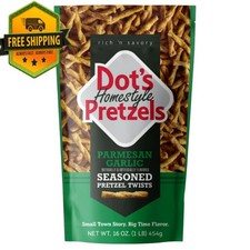 Dot s Pretzels Parmesan Garlic Seasoned Pretzel Twists Snack, 16 oz