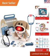 Portable Interactive Dog Vet Doctor Kit for Toddlers - Ideal Gift for Ages 3-5