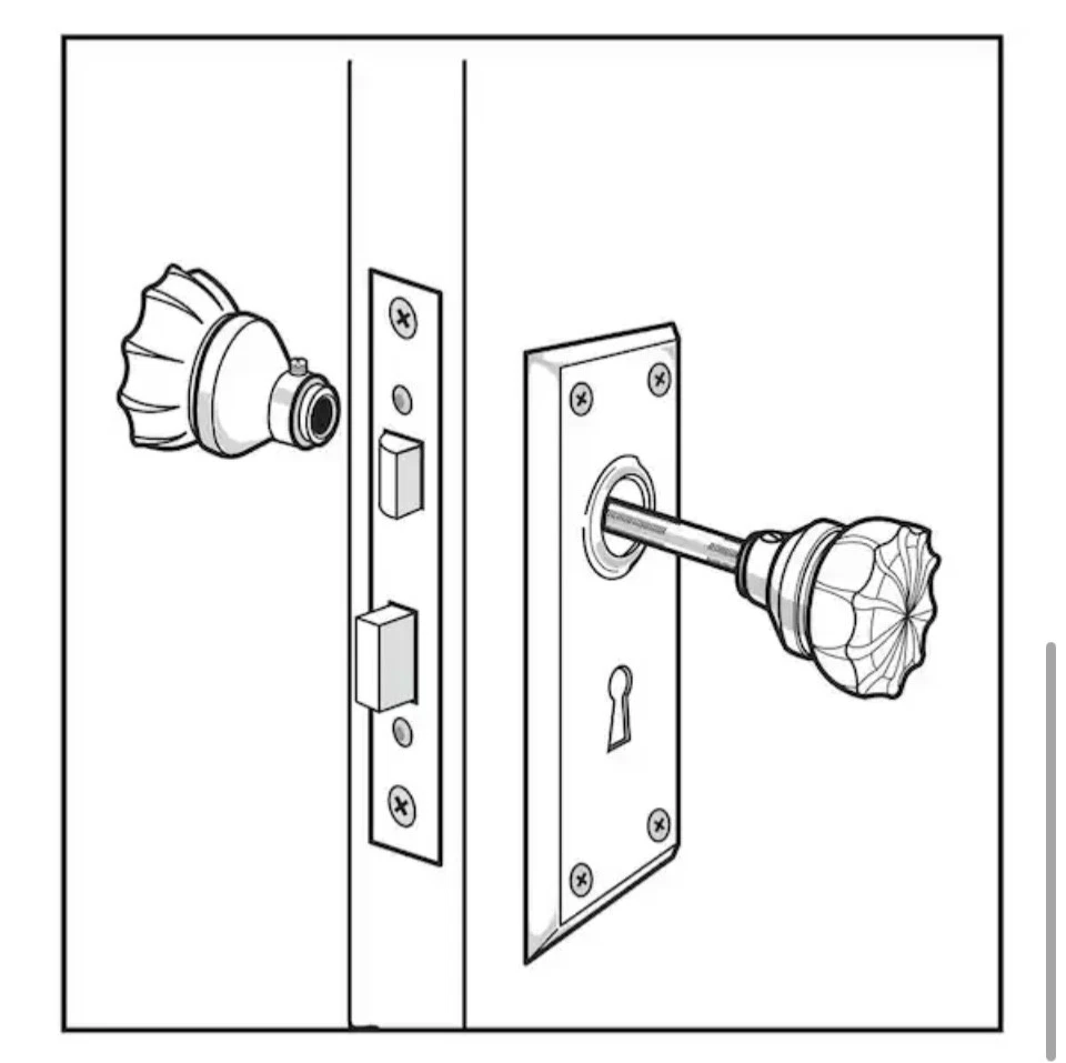 DEFIANT 805384 JUEGO DE PASO PERILLAS DE LATÓN ENVEJECIDO SATINADO Foto 4 de 4