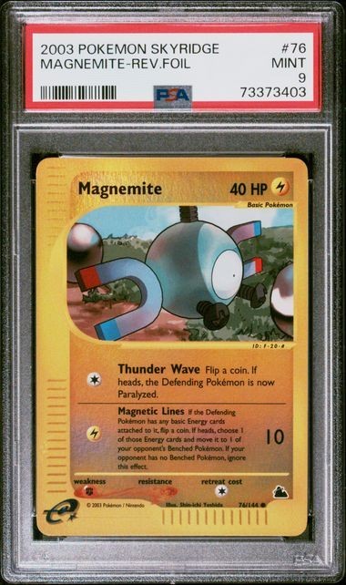 Magnemite 76/144 Rev. Holo - Pokémon Skyridge PSA 9 Mint