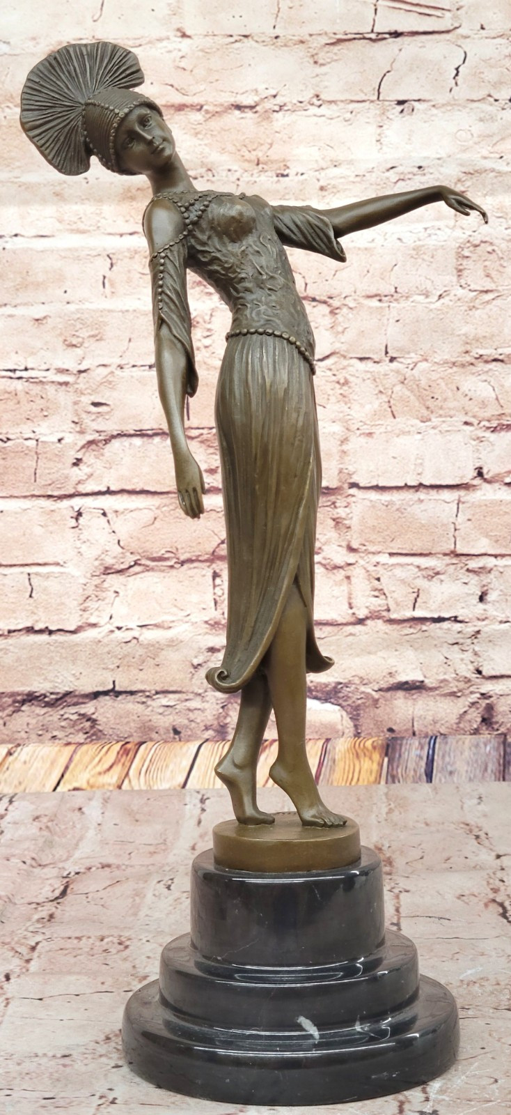 Handmade Bronze Egyptian Dancer by Chiparus Classic Art Deco Figurine