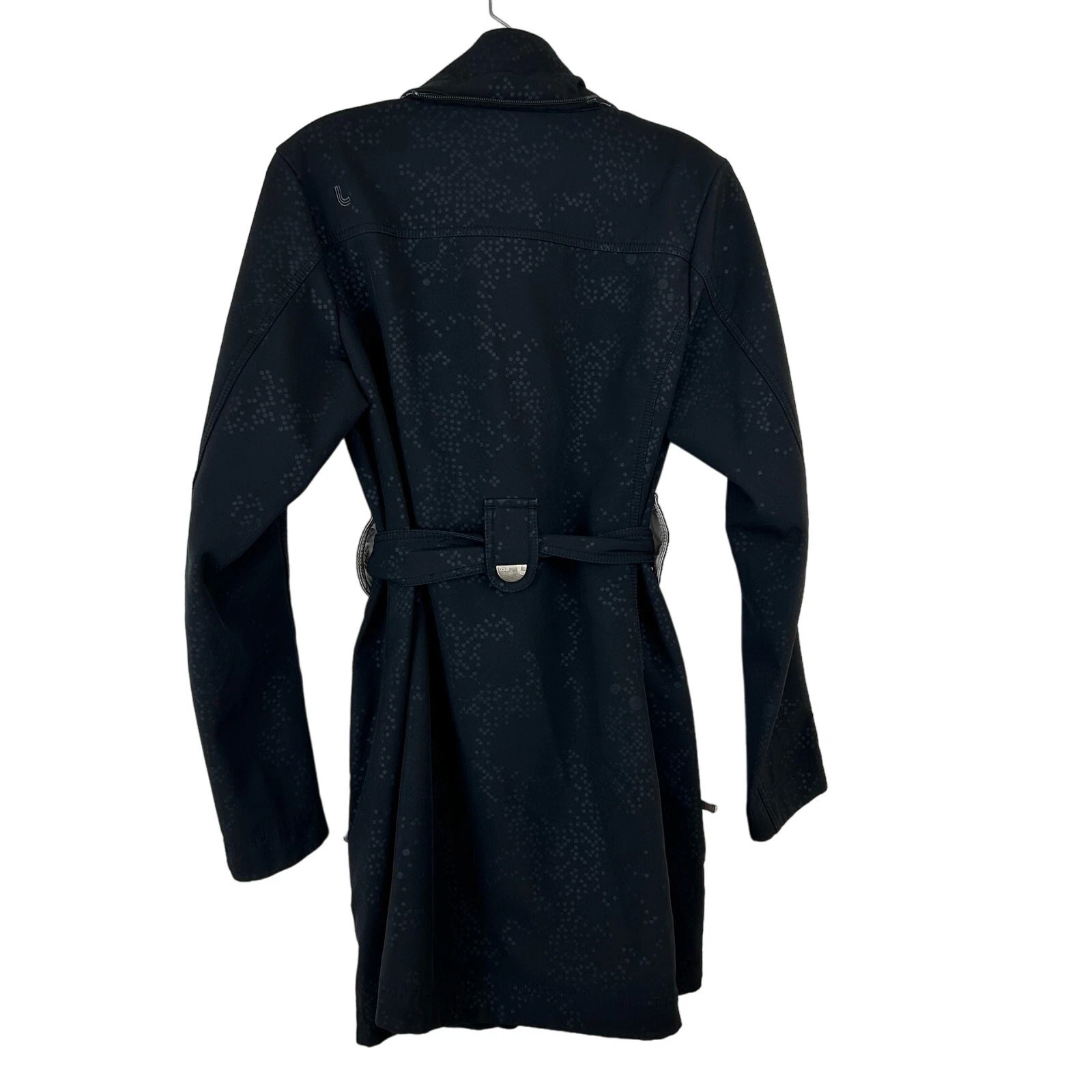 lole element trench softshell waterproof belted jacket