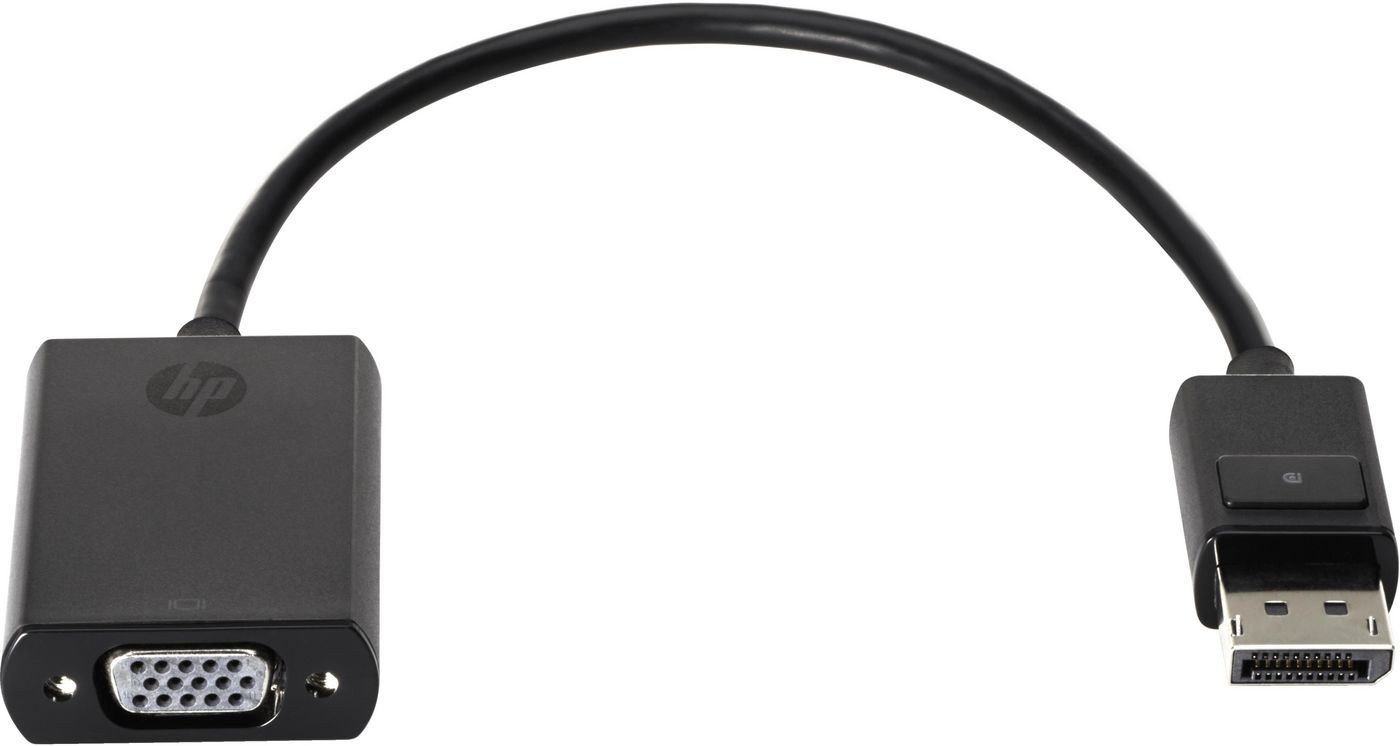 HP AS615AT DisplayPort to VGA Adapter – Male/Male, Black, 60g